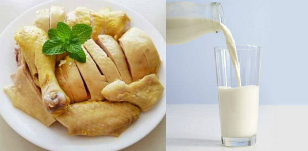 Thịt gà là nguồn protein chất lượng cao có thể kết hợp với sữa trong chế độ ăn cân đối