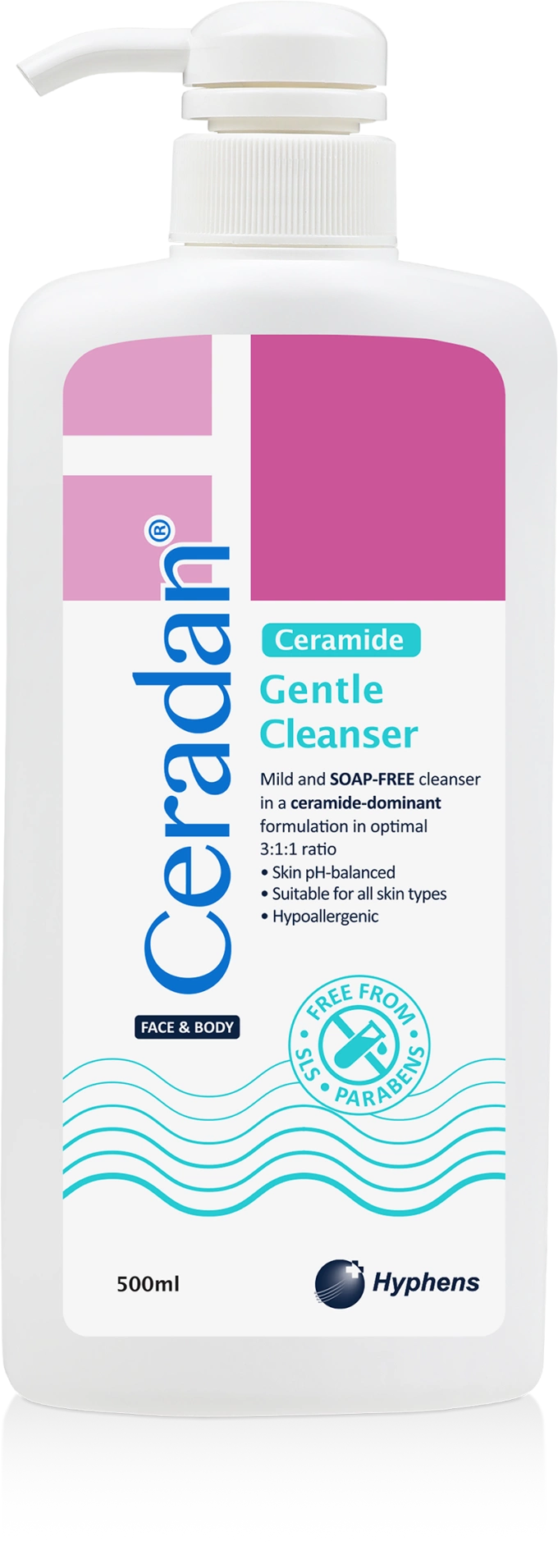 Ceradan Gentle Cleanser: Theo đại diện nhà sản xuất, sữa rửa mặt và tắm dành cho mọi loại da; chứa tỷ lệ lipid sinh lý, hỗ trợ phục hồi hàng rào bảo vệ da, không chất tạo bọt; không gây cay mắt; ít gây kích ứng; không chứa paraben, chất tạo màu và tạo mùi. Sản phẩm dùng được cho người lớn, trẻ sơ sinh và trẻ nhỏ.