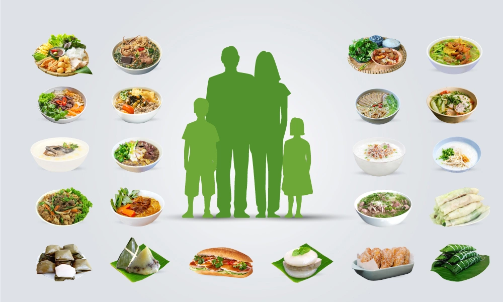 Lượng calo trong món ăn sáng quen thuộc