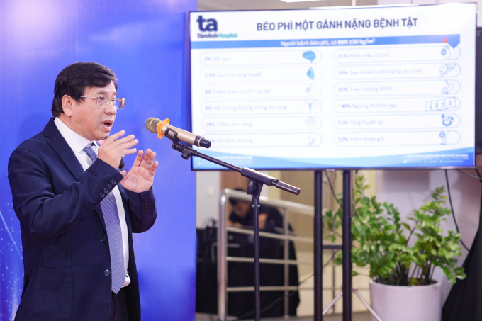 TS.BS Lâm Văn Hoàng, Giám đốc Trung tâm Kiểm soát cân nặng và Điều trị béo phì, chia sẻ về tình trạng béo phì tại Việt Nam và trên toàn cầu. Ảnh: Bệnh viện Đa khoa Tâm Anh