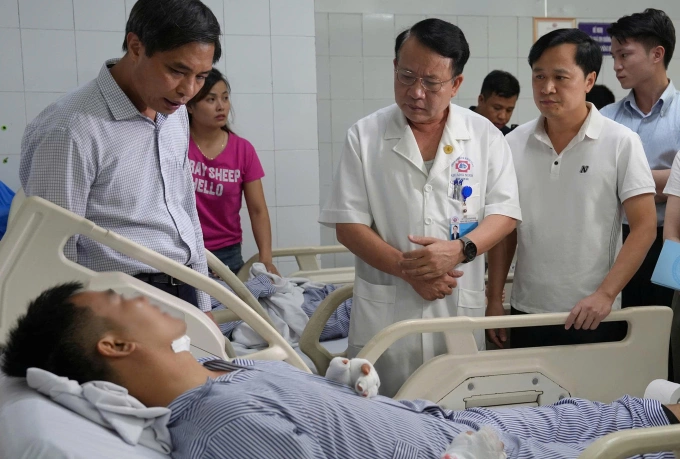 Một bệnh nhân đang được điều trị tại Bệnh viện Đa khoa tỉnh Quảng Ninh. Ảnh: Bệnh viện cung cấp