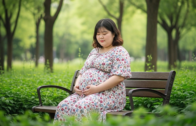 Duy trì cân nặng tối ưu đảm bảo sức khỏe cho cả mẹ bầu và em bé. Ảnh được tạo bởi AI