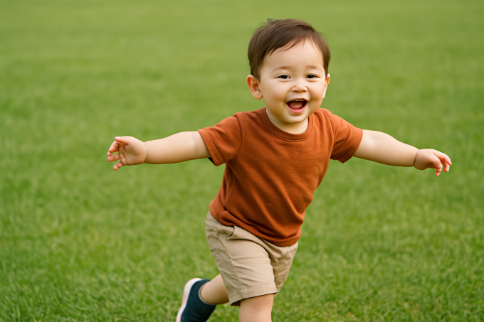 Trẻ vui chơi ngoài trời thúc đẩy cơ thể hấp thụ vitamin D tăng cường sức khỏe xương. Ảnh tạo bởi AI