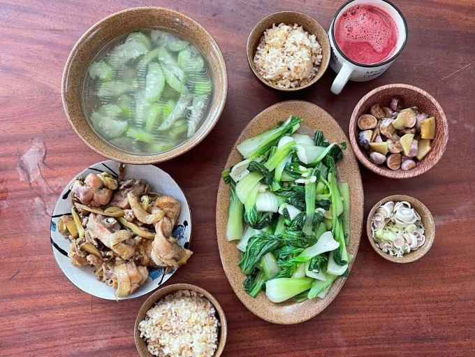 Thực đơn một bữa ăn. Ảnh: Bác sĩ cung cấp