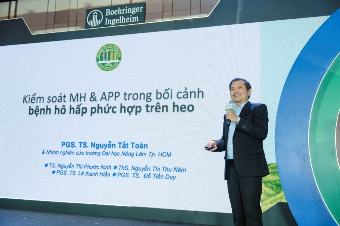 PGS.TS. Nguyễn Tất Toàn, Hiệu trưởng Trường Đại học Nông Lâm TP. HCM chia sẻ tại sự kiện. Ảnh: Boehringer Ingelheim