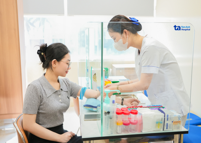 Xét nghiệm máu trước khi mang thai. Ảnh minh họa: Phòng khám Đa khoa Tâm Anh Quận 7