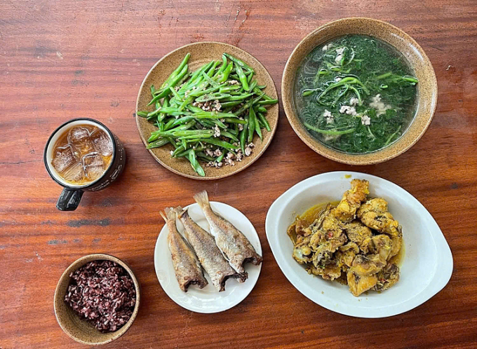 Thực đơn một bữa ăn. Ảnh: Bác sĩ cung cấp