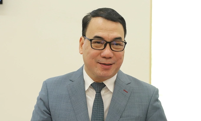 TS.BS Nguyễn Ngô Quang, Cục trưởng Cục Khoa học Công nghệ và Đào tạo, Bộ Y tế phát biểu tại buổi lễ. Ảnh: Phạm Thương