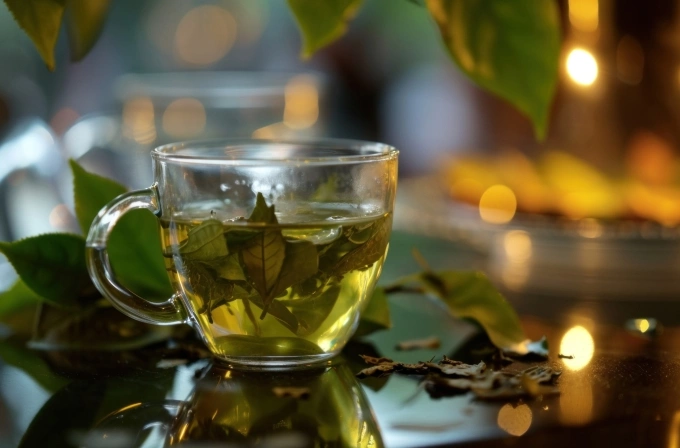 Trong trà xanh chứa hợp chất catechin, có khả năng kháng khuẩn và chống viêm, không có tác dụng ngừa virus cúm. Ảnh: Vecteezy