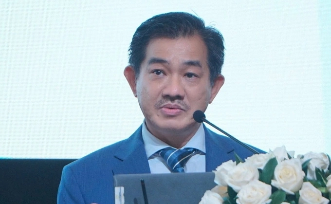 PGS.TS.BS Nguyễn Huy Thắng tại Hội nghị đột quỵ TP HCM, ngày 9/8. Ảnh: Thuận Nguyễn