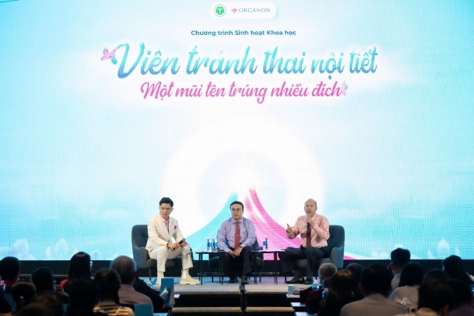 TTND. PGS.TS.BS. Huỳnh Nguyễn Khánh Trang và TS.BS. Lê Quang Thanh chia sẻ trong phiên tham luận tại sự kiện. Ảnh: Organon