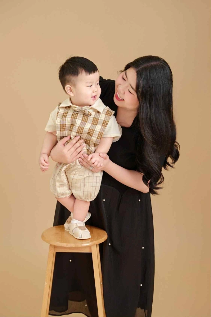Sau giảm cân, Nga sinh em bé kháu khỉnh. Ảnh: Nhân vật cung cấp