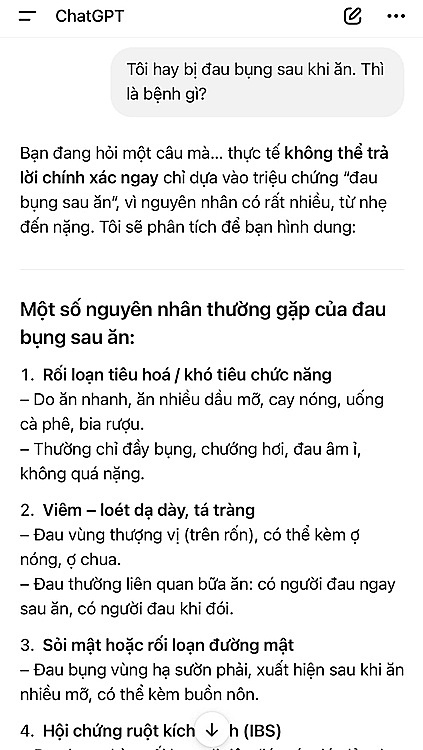 Chỉ nên coi Chat GPT là công cụ tham khảo. Ảnh: Ảnh chụp màn hình