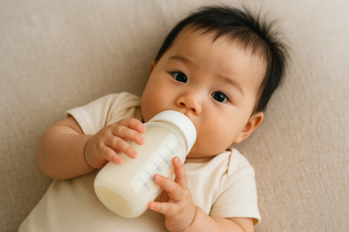 Trẻ bú mẹ có sức đề kháng tốt. Ảnh tạo bởi AI