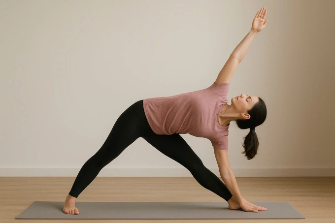 Tập yoga giúp xương khớp chắc khỏe. Ảnh: AI