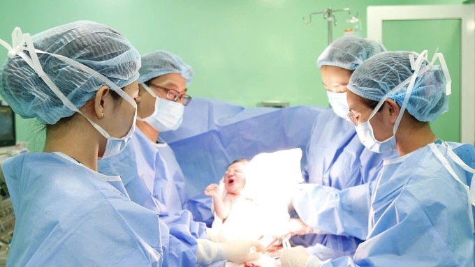 Trẻ chào đời tại bệnh viện sản ở TP HCM. Ảnh: Bệnh viện cung cấp