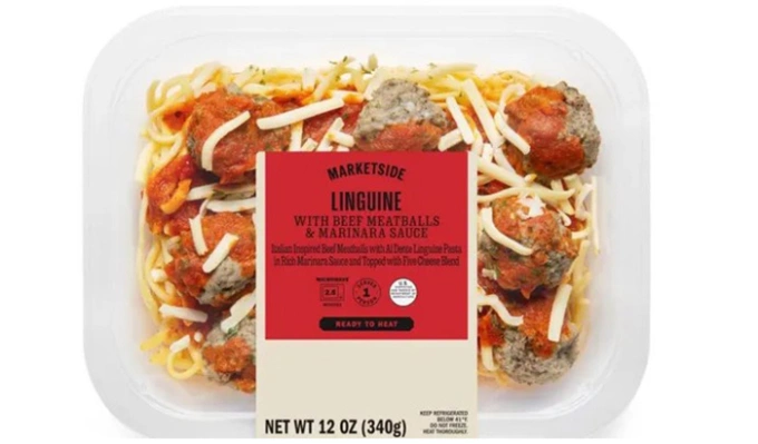 Sản phẩm mì linguine thịt viên của Marketside bị thu hồi khỏi Walmart. Ảnh: Fox News