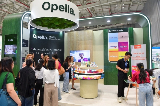 Khu trưng bày sản phẩm Opella tại triển lãm. Ảnh: Opella