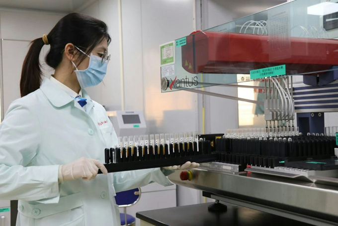 Phòng xét nghiệm của Trạm huyết học Trung tâm quận Thuận Đức. Ảnh: Trạm huyết học trung tâm quận Thuận Đức