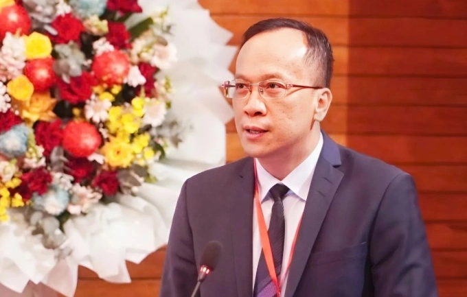 TS.BS Lê Tuấn Anh, Giám đốc Trung tâm Ung bướu, Bệnh viện Chợ Rẫy, tại hội nghị khoa học kỹ thuật ngày 2/10. Ảnh: Bệnh viện cung cấp