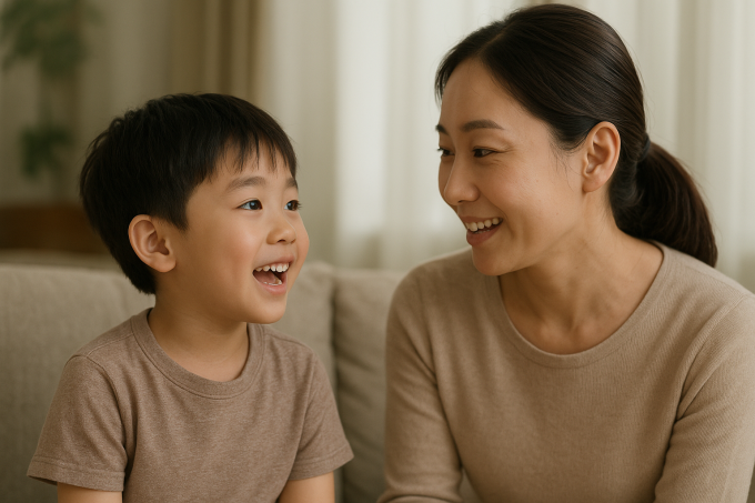 Trẻ thường xuyên kể chuyện cũng góp phần phát triển trí não. Ảnh: AI