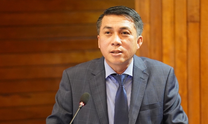 BS.CK2 Phạm Thanh Việt, Phó giám đốc phụ trách quản lý điều hành Bệnh viện Chợ Rẫy, phát biểu tại hội nghị. Ảnh: Bệnh viện cung cấp