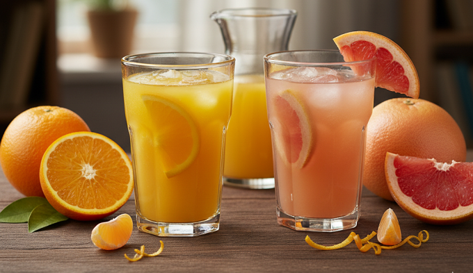Ăn thực phẩm giàu vitamin C giúp cơ thể có nhiều collagen. Ảnh: AI