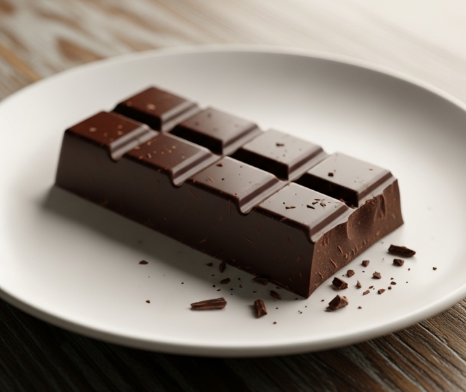 Chocolate đen chứa flavanol, polyphenol và magie giúp duy trì sức khỏe thể chất và tinh thần cho phụ nữ. Ảnh được tạo bởi AI