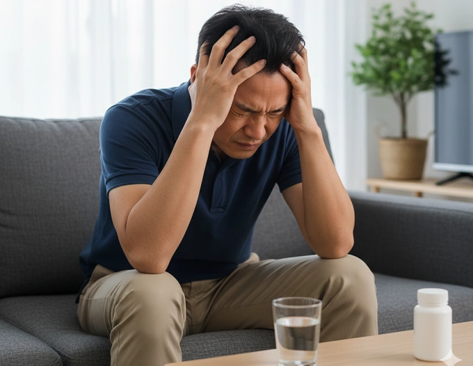 Thay đổi tâm trạng gây mệt mỏi, giảm năng lượng. Ảnh được tạo bởi AI