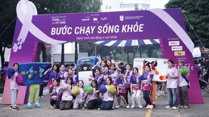Đại học Ngân hàng TP HCM là điểm khởi đầu của hành trình Bước chạy sống khỏe. Ảnh: Payoo