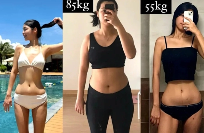 Yujin giảm từ 85 kg xuống còn 55 kg mà vẫn giữ niềm vui ăn uống. Ảnh: TVBS
