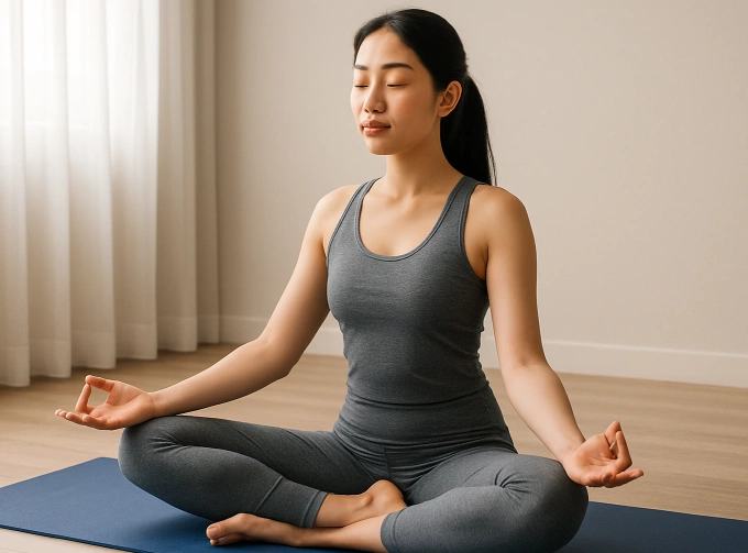 Thói quen tập thở vài phút mỗi ngày tốt cho sức khỏe. Ảnh: AI