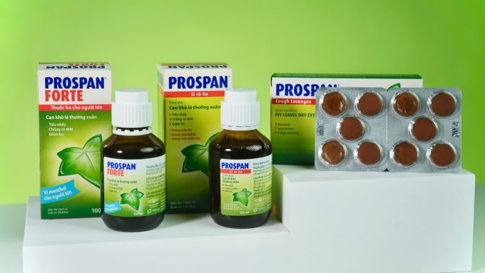 Prospan - Thuốc ho thảo dược từ cao khô lá thường xuân. Ảnh: Sohaco