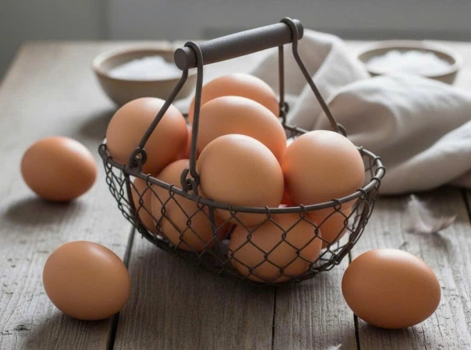 Trứng gà giàu dưỡng chất hỗ trợ hoạt động của não, duy trì sự tập trung và ghi nhớ. Ảnh được tạo bởi AI