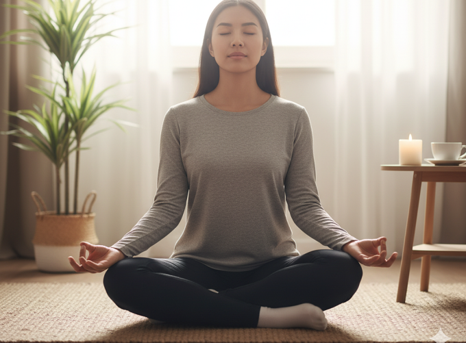 Thở đúng cách giúp thư giãn tinh thần. Ảnh: AI