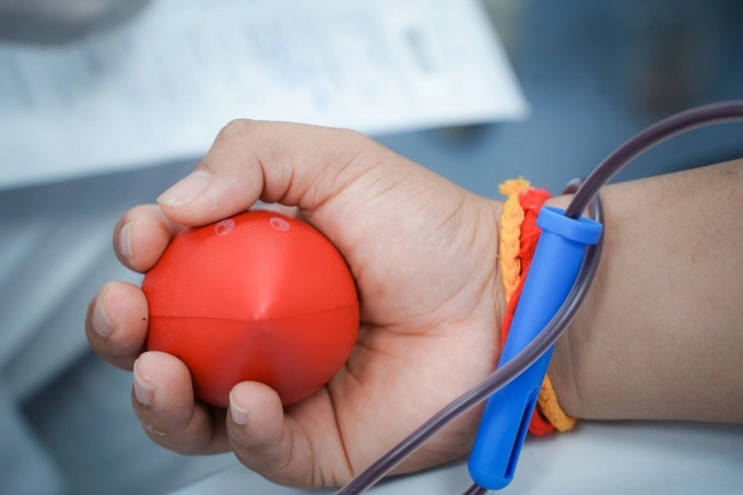 Hiến máu tình nguyện tại TP HCM. Ảnh: Bệnh viện cung cấp