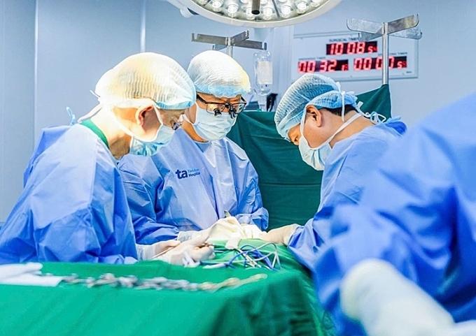 Một ca phẫu thuật ung thư tại Bệnh viện Đa khoa Tâm Anh TP HCM. Ảnh minh họa: Bệnh viện cung cấp