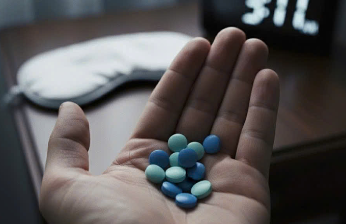 Lạm dụng thuốc ngủ tiềm ẩn nhiều nguy cơ sức khỏe. Ảnh được tạo bởi AI