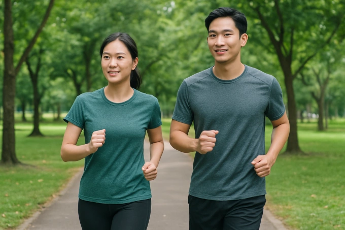 5 cách đơn giản kiểm tra sức khỏe phổi Đi bộ trong 6 phút giúp đánh giá chức năng phổi. Ảnh tạo bởi AI