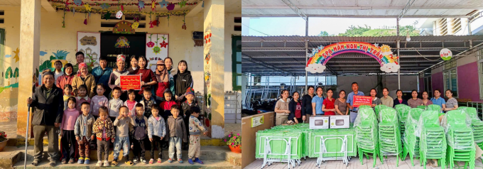 Triết lý chăm sóc cộng đồng của mỹ phẩm Seyoul Doanh nghiệp triển khai nhiều chương trình thiện nguyện, hỗ trợ trẻ vùng cao đến trường. Ảnh: Seyoul