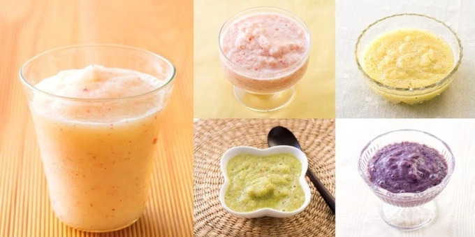 Giảm 6 kg, trẻ hóa mạch máu nhờ uống sinh tố củ cải sống Bà Aoki kết hợp củ cải với các loại rau củ khác nhau như táo, matcha, chuối tạo thành nhiều món sinh tố khác nhau. Ảnh: Tokusengai