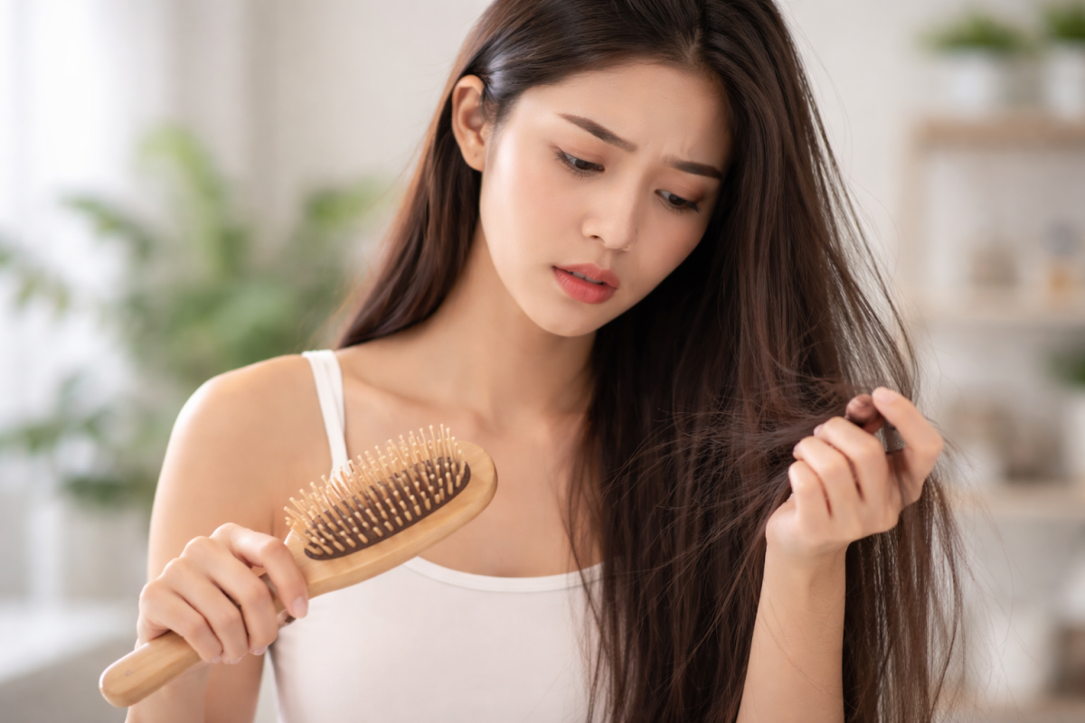 Mất cân bằng nội tiết nữ có thể gây rụng tóc