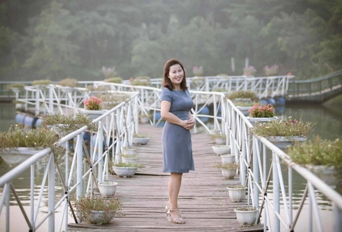 Chị Hòa sau khi sinh con thứ ba. Ảnh: Nhân vật cung cấp