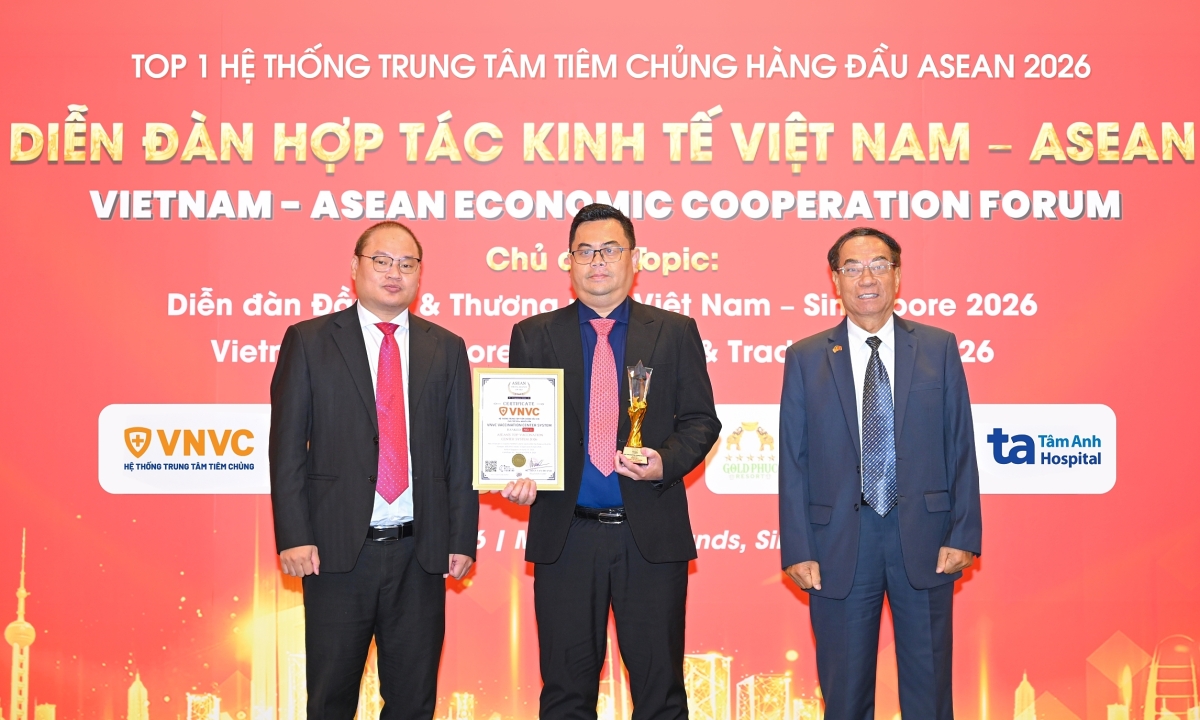 VNVC nhận giải hệ thống tiêm chủng top 1 ASEAN