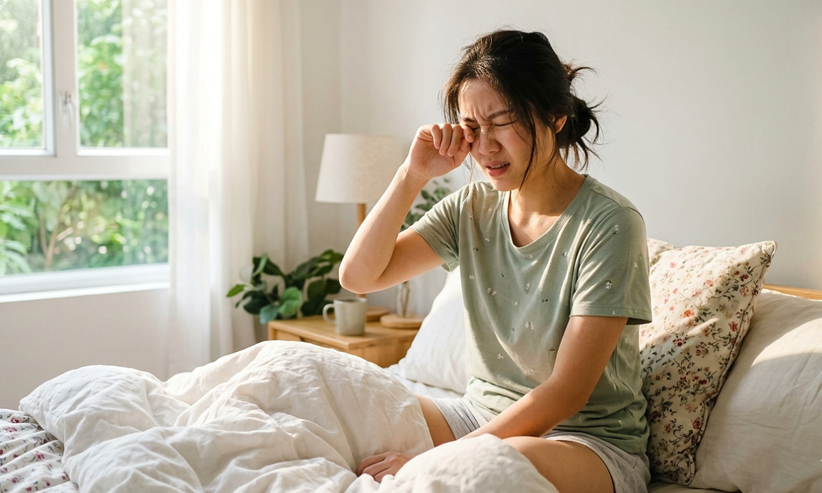 Vì sao mắt dính, nhiều ghèn khi thức dậy?