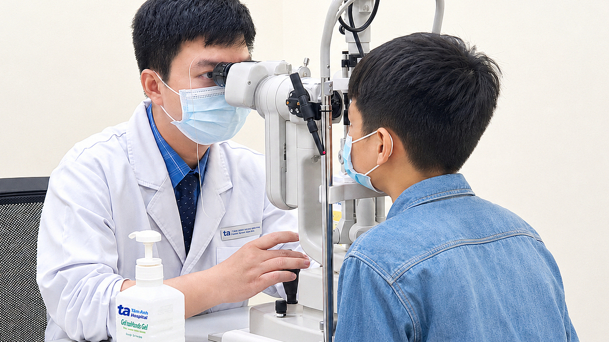 Bé trai bất ngờ được phát hiện loạn thị gần 5 độ