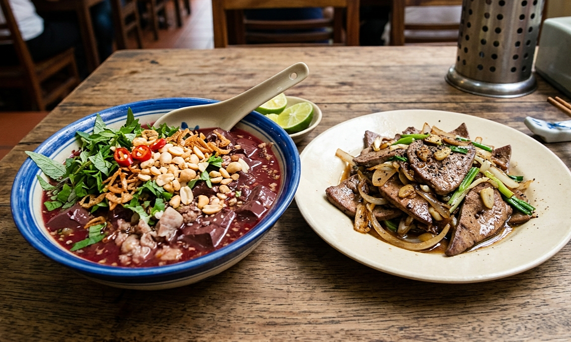 Ăn tiết canh, gan lợn có bổ máu?