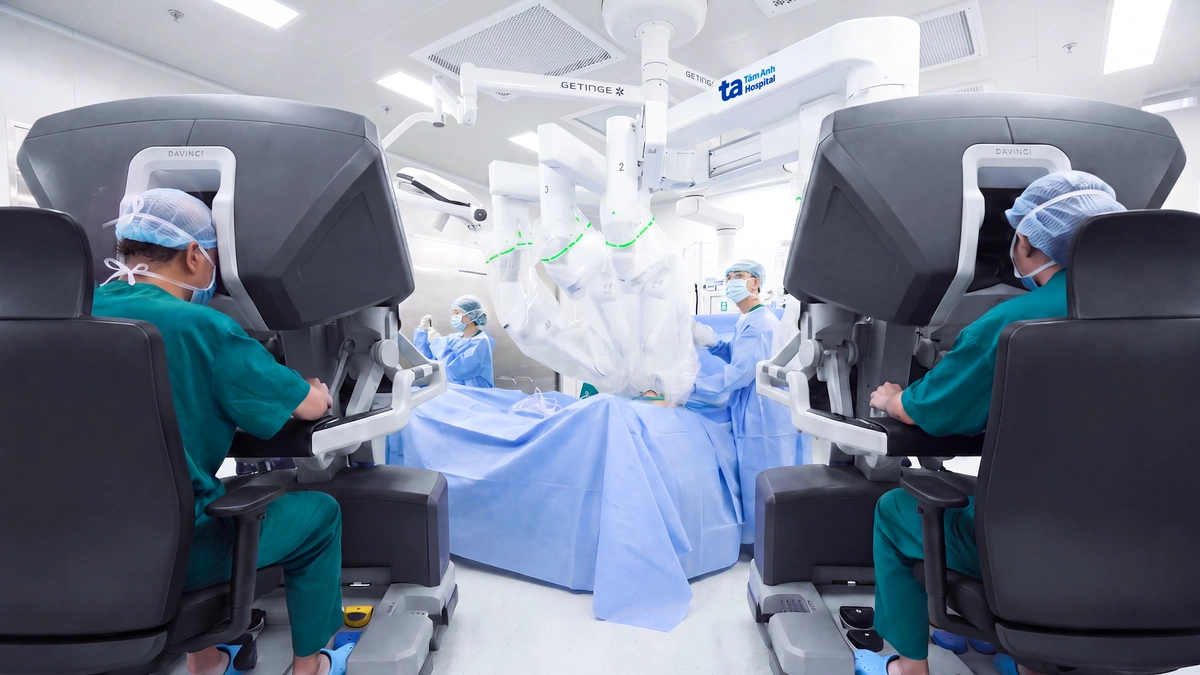 Bệnh viện đầu tiên phẫu thuật ung thư với hai robot tại Việt Nam