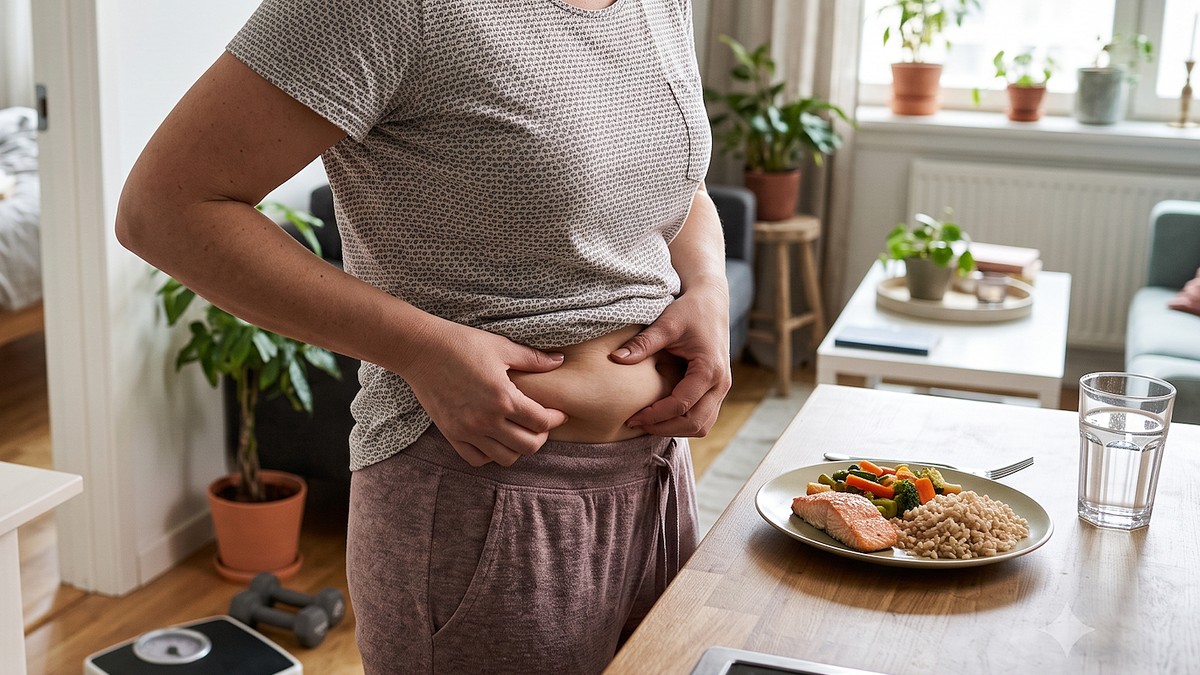 Vì sao sau 35 tuổi ăn ít vẫn béo bụng?