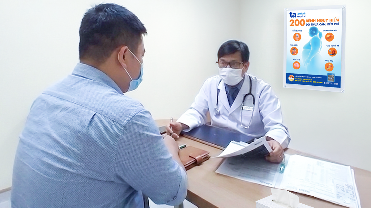 Người đàn ông béo phì bị tổn thương chất trắng não